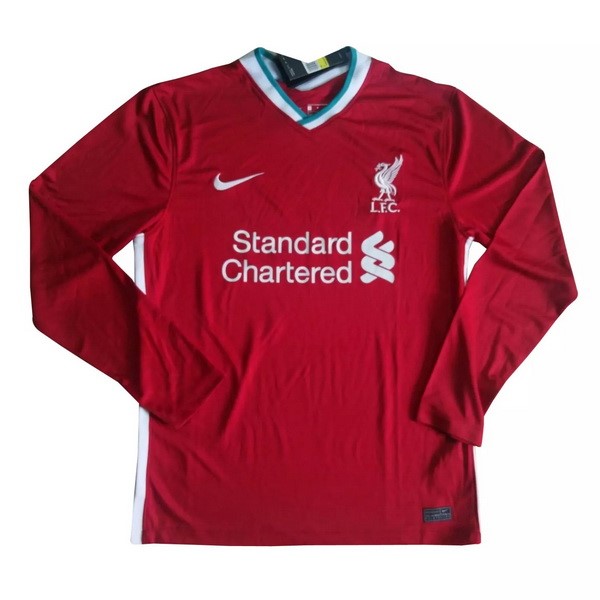 Thailande Maillot Football Liverpool Domicile ML 2020-21 Rouge